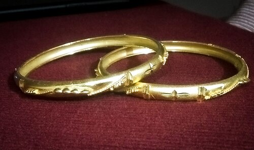 Brass Fashion Bangles (Gold Plated)