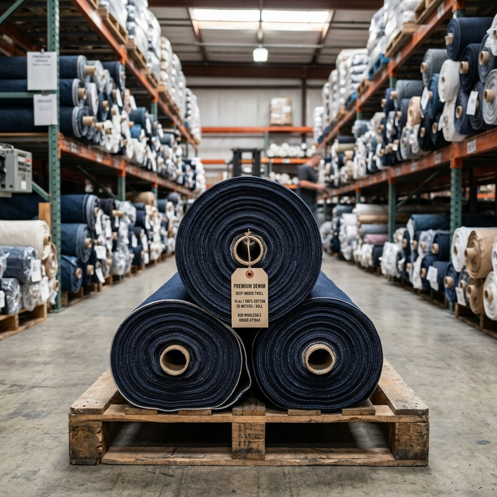 Premium Denim Fabric Roll