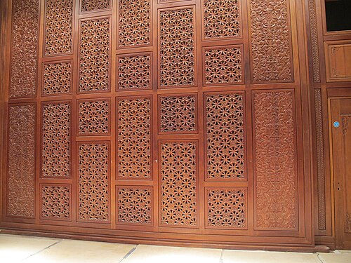 Hand-Carved Sheesham Wood Partition